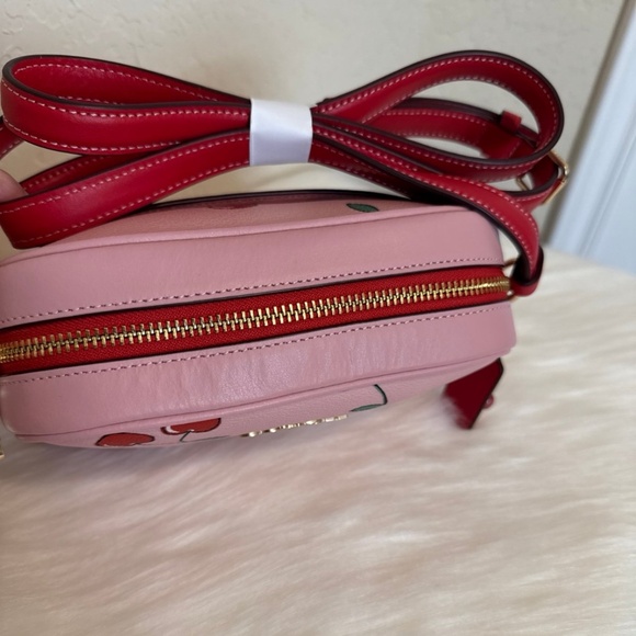 Coach Mini Jamie Camera Bag With Heart Cherry Print - Picture 12 of 12